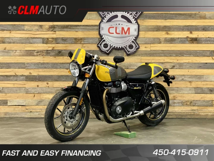 2017 TRIUMPH BONNEVILLE STREET CUP 900 EFI+ ABS + SEULEMENT 4225 KM 